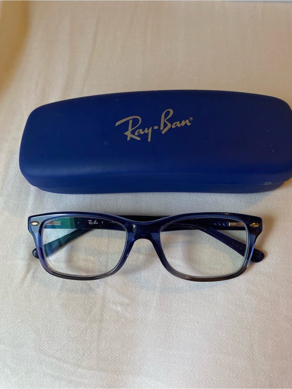 Ray-Ban kids Navy Blue Rectangular Optical Glasses